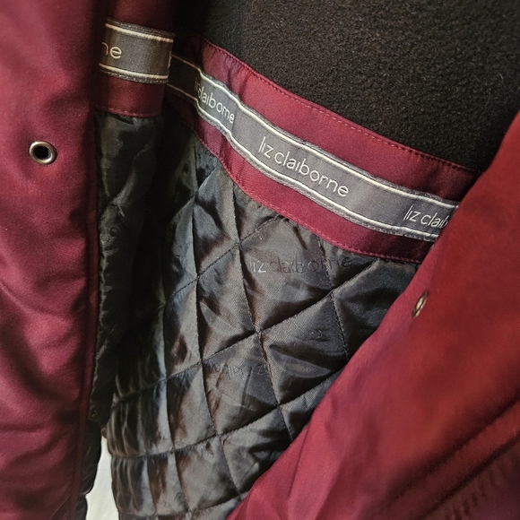 Liz Claiborne Cranberry Romance Luxury Heavyweight Insulated Winter Jacket - Picture 8 of 10
